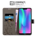 Miniatyrbild 2 av 8: Honor 8C Skal Fodral i blomdesign Mobilskydd Case Cover med magnetisk stängning, ståfunktion och kortplatser