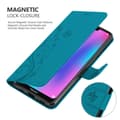 Miniatyrbild 4 av 8: Honor 8C Skal Fodral i blomdesign Mobilskydd Case Cover med magnetisk stängning, ståfunktion och kortplatser