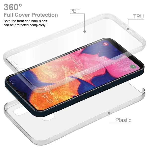 Samsung Galaxy A10e / A20e Fodral Skal 360° Helkroppsskydd Skal på fram och baksidan, skydd runt om med mobilskydd för displayen