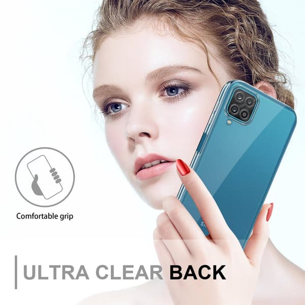 Deksel til Samsung Galaxy A12 / M12 360° helkroppsbeskyttelse Silikondeksel foran og bak, allroundbeskyttelse med skjermbeskyttelse