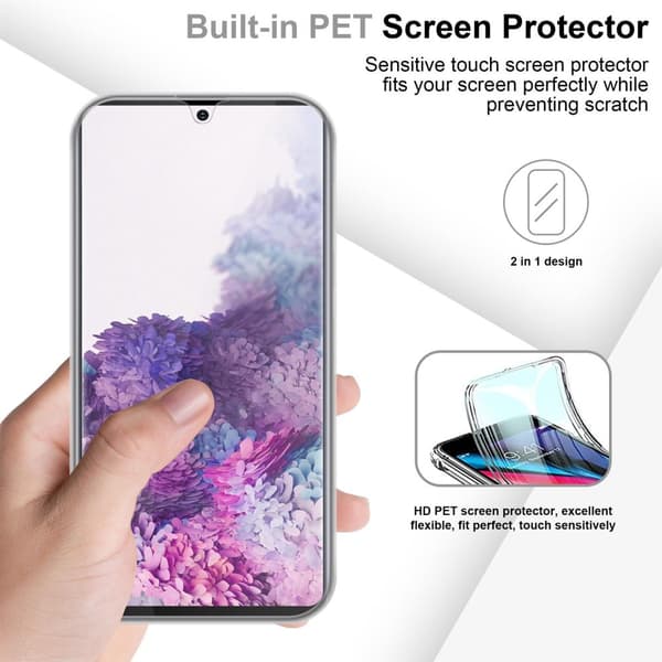 Samsung Galaxy A71 5G Fodral Skal 360° Helkroppsskydd Skal på fram och baksidan, skydd runt om med mobilskydd för displayen