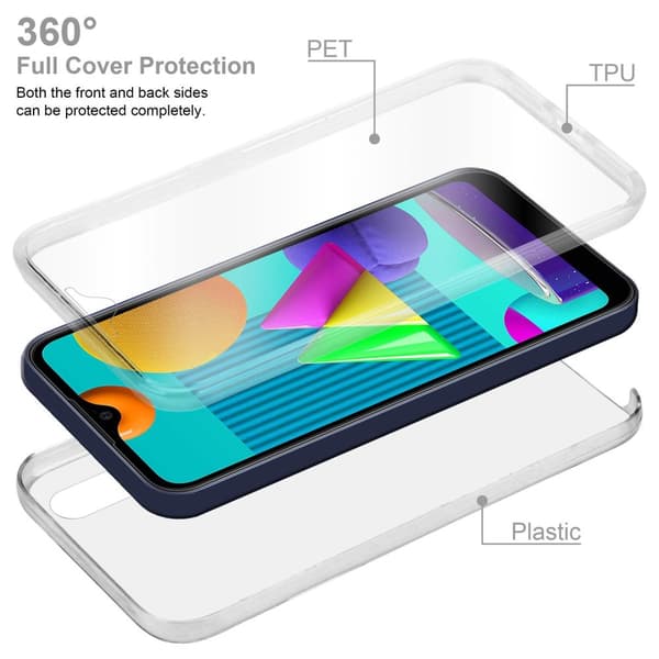 Samsung Galaxy M01 Fodral Skal 360° Helkroppsskydd Skal på fram och baksidan, skydd runt om med mobilskydd för displayen