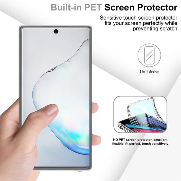 Deksel til Samsung Galaxy NOTE 10 360° helkroppsbeskyttelse Silikondeksel foran og bak, allroundbeskyttelse med skjermbeskyttelse