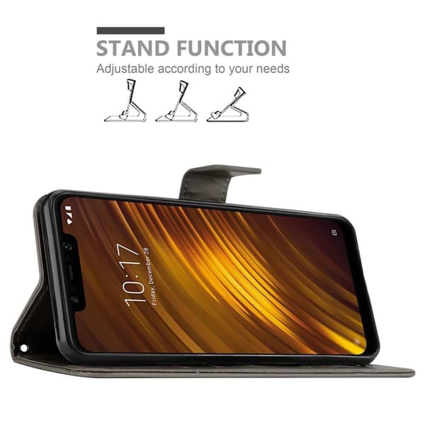 Xiaomi Pocophone F1 Suojakotelo Suojakuori Lompakkokotelo Matkapuhelinkotelo Kukat jossa on magneettisuljenta, jalusta-toiminto ja korttipaikat