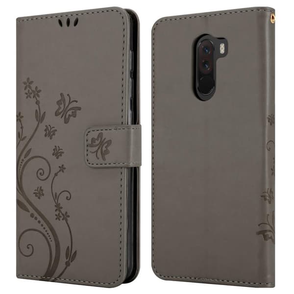 Xiaomi Pocophone F1 Suojakotelo Suojakuori Lompakkokotelo Matkapuhelinkotelo Kukat jossa on magneettisuljenta, jalusta-toiminto ja korttipaikat