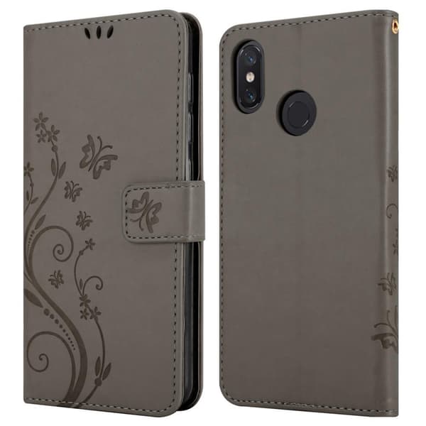 Xiaomi Mi 8 Suojakotelo Suojakuori Lompakkokotelo Matkapuhelinkotelo Kukat jossa on magneettisuljenta, jalusta-toiminto ja korttipaikat