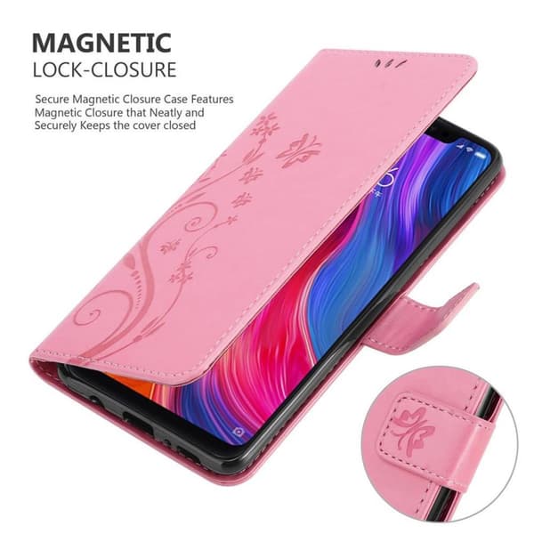 Xiaomi Mi 8 Suojakotelo Suojakuori Lompakkokotelo Matkapuhelinkotelo Kukat jossa on magneettisuljenta, jalusta-toiminto ja korttipaikat