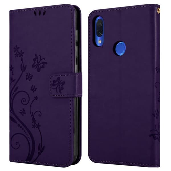 Xiaomi RedMi NOTE 7 Skal Fodral i blomdesign Mobilskydd Case Cover med magnetisk stängning, ståfunktion och kortplatser