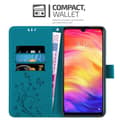 Miniatyrbild 2 av 8: Xiaomi RedMi NOTE 7 Skal Fodral i blomdesign Mobilskydd Case Cover med magnetisk stängning, ståfunktion och kortplatser