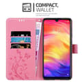 Miniatyrbild 2 av 8: Xiaomi RedMi NOTE 7 Skal Fodral i blomdesign Mobilskydd Case Cover med magnetisk stängning, ståfunktion och kortplatser