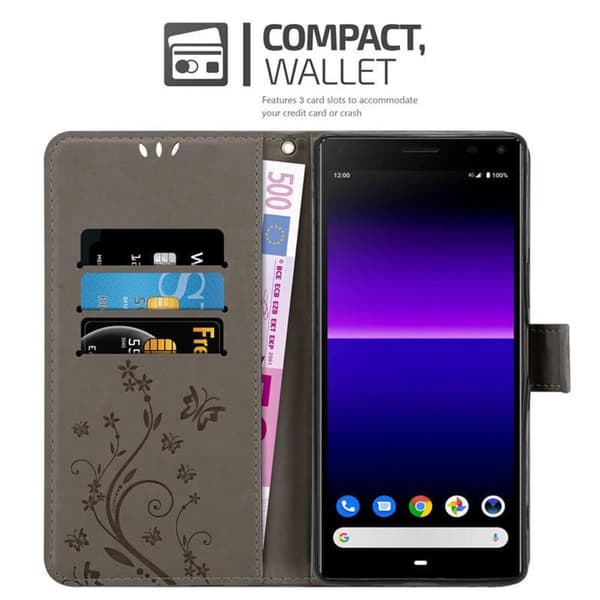 Sony Xperia 8 Pungetui Cover Blomster ()