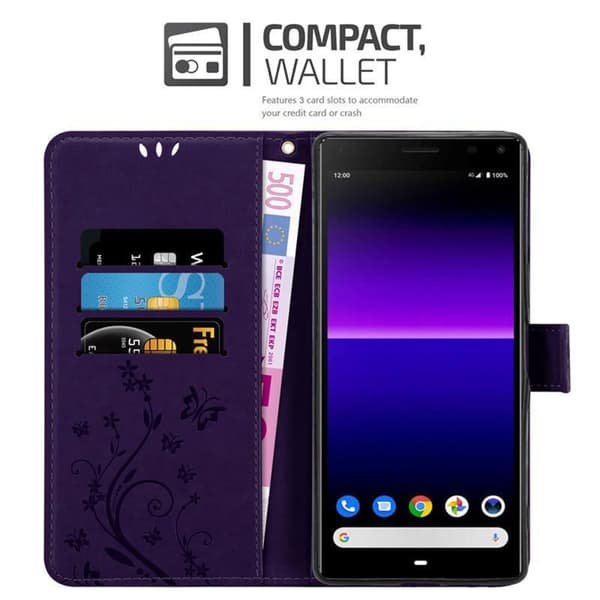 Sony Xperia 8 Pungetui Cover Blomster ()