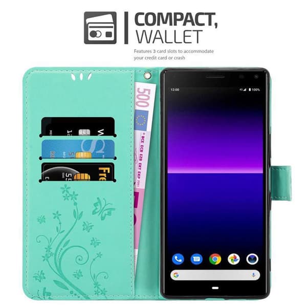 Sony Xperia 8 Pungetui Cover Blomster ()