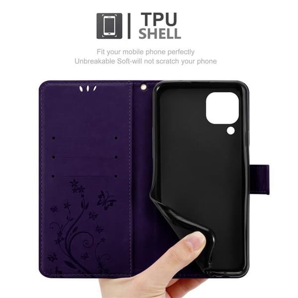 Huawei NOVA 6 SE / P40 LITE / NOVA 7i Suojakotelo Suojakuori Lompakkokotelo Matkapuhelinkotelo Kukat jossa on magneettisuljenta, jalusta-toiminto ja