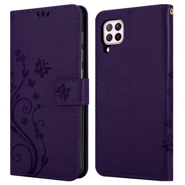 Huawei NOVA 6 SE / P40 LITE / NOVA 7i Suojakotelo Suojakuori Lompakkokotelo Matkapuhelinkotelo Kukat jossa on magneettisuljenta, jalusta-toiminto ja