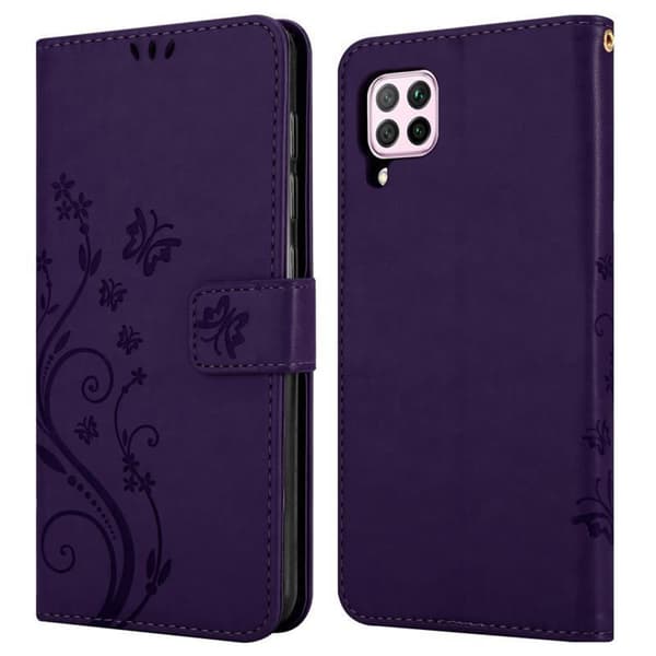 Huawei NOVA 6 SE / P40 LITE / NOVA 7i Pungetui Cover Blomster ()