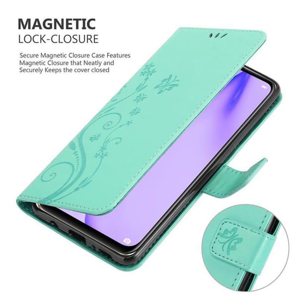 Huawei NOVA 6 SE / P40 LITE / NOVA 7i Suojakotelo Suojakuori Lompakkokotelo Matkapuhelinkotelo Kukat jossa on magneettisuljenta, jalusta-toiminto ja