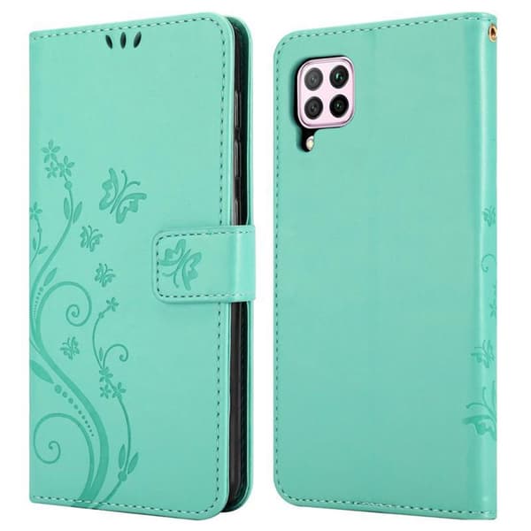 Huawei NOVA 6 SE / P40 LITE / NOVA 7i Suojakotelo Suojakuori Lompakkokotelo Matkapuhelinkotelo Kukat jossa on magneettisuljenta, jalusta-toiminto ja
