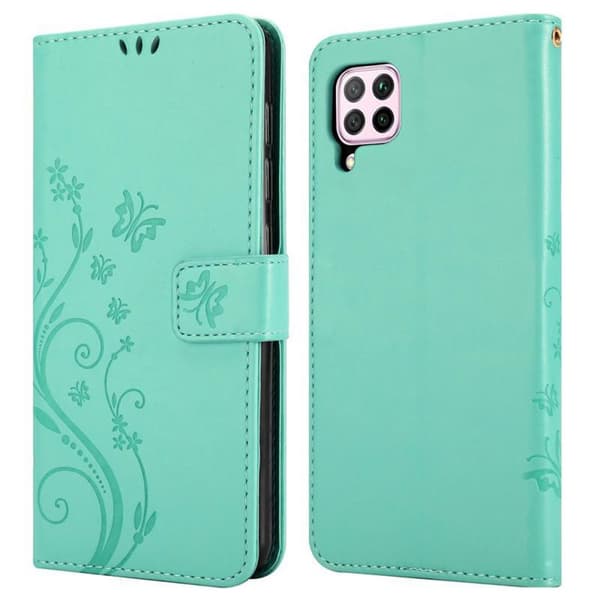 Huawei NOVA 6 SE / P40 LITE / NOVA 7i Pungetui Cover Blomster ()