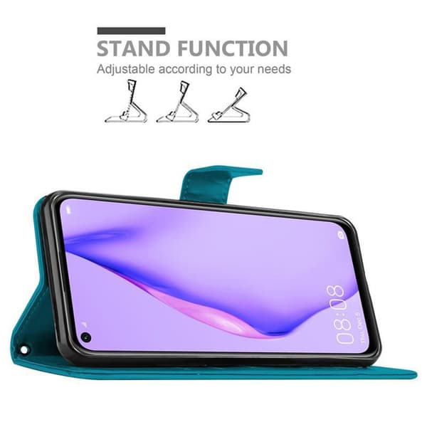 Huawei NOVA 6 SE / P40 LITE / NOVA 7i Suojakotelo Suojakuori Lompakkokotelo Matkapuhelinkotelo Kukat jossa on magneettisuljenta, jalusta-toiminto ja
