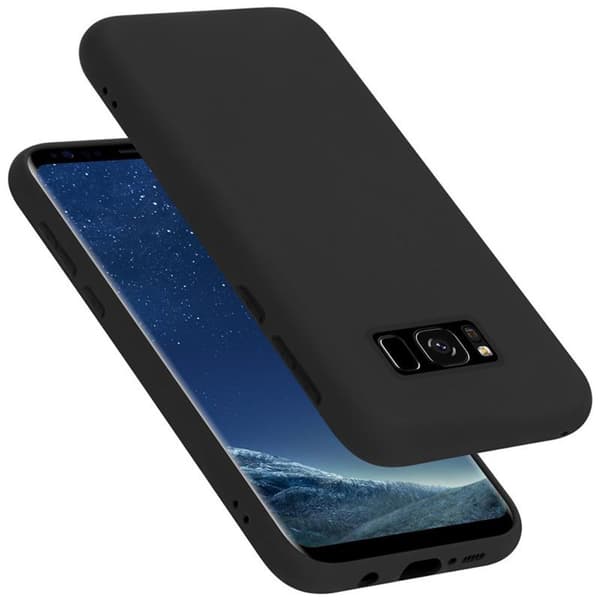 Samsung Galaxy S8 PLUS Skal Fodral av flexibelt TPU-silikon Case Cover LIQUID SVART