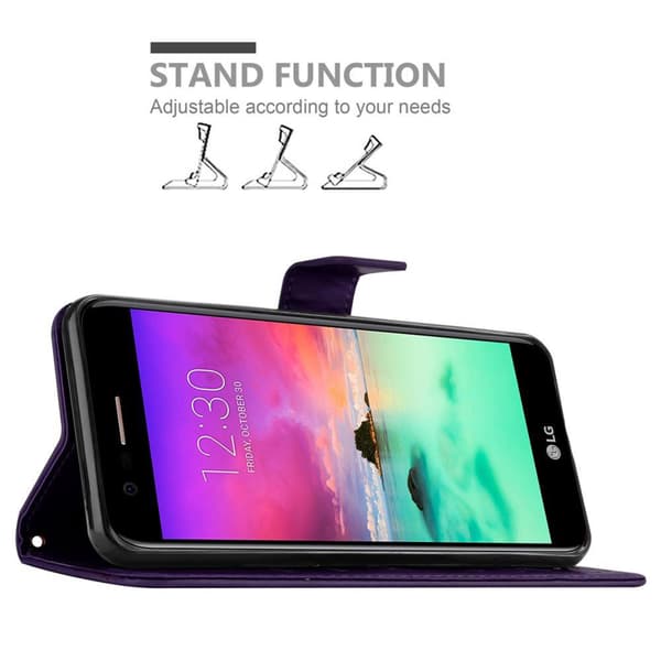 LG K10 2018 / K11 / K11 PLUS Pungetui Cover Blomster ()