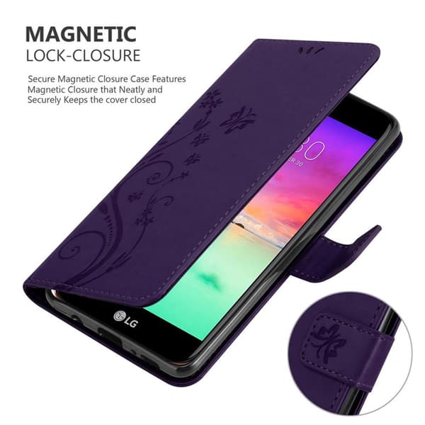 LG K10 2018 / K11 / K11 PLUS Pungetui Cover Blomster ()