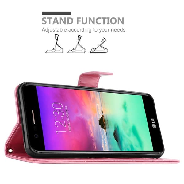 LG K10 2018 / K11 / K11 PLUS Pungetui Cover Blomster ()