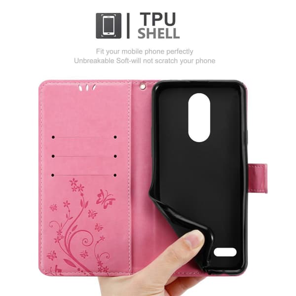 LG K10 2018 / K11 / K11 PLUS Pungetui Cover Blomster ()