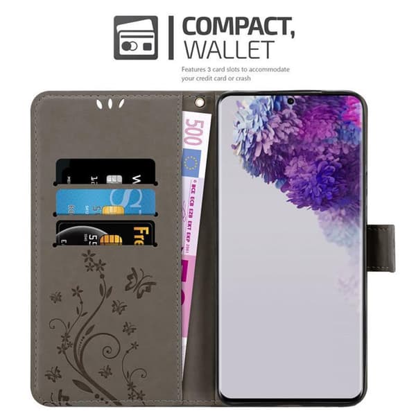 Samsung Galaxy S20 ULTRA Suojakotelo Suojakuori Lompakkokotelo Matkapuhelinkotelo Kukat jossa on magneettisuljenta, jalusta-toiminto ja korttipaikat