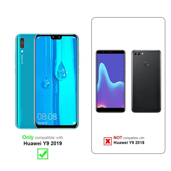 Huawei Y9 2019 Skal Fodral i blomdesign Mobilskydd Case Cover med magnetisk stängning, ståfunktion och kortplatser