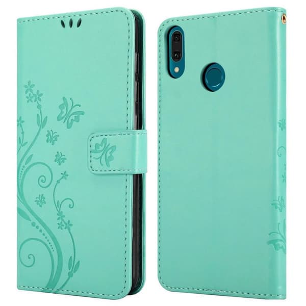 Huawei Y9 2019 Pungetui Cover Blomster ()