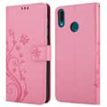 Miniatyrbild 8 av 8: Huawei Y9 2019 Skal Fodral i blomdesign Mobilskydd Case Cover med magnetisk stängning, ståfunktion och kortplatser