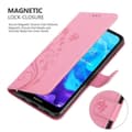 Miniatyrbilde 5 av 8: Deksel til Huawei Y6 PRO 2019 Lommebokdeksel i blomster design med magnetisk lukking, stativfunksjon og kortplasser
