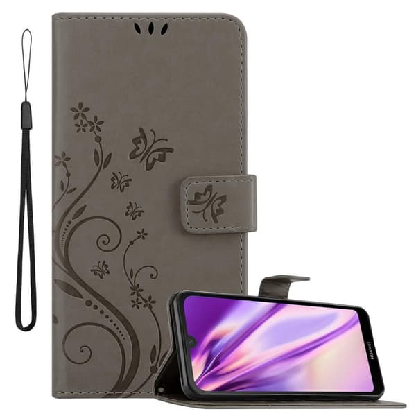 Huawei Y6 PRO 2019 Suojakotelo Suojakuori Lompakkokotelo Matkapuhelinkotelo Kukat jossa on magneettisuljenta, jalusta-toiminto ja korttipaikat