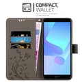 Miniatyrbild 9 av 9: Honor 7A / Huawei Y6 PRIME 2018 Skal Fodral i blomdesign Mobilskydd Case Cover med magnetisk stängning, ståfunktion och kortplatser