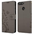Miniatyrbilde 7 av 8: Deksel til Honor 7A / Huawei Y6 PRIME 2018 Lommebokdeksel i blomster design med magnetisk lukking, stativfunksjon og kortplasser