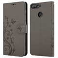 Miniatyrbilde 8 av 8: Deksel til Honor 7A / Huawei Y6 PRIME 2018 Lommebokdeksel i blomster design med magnetisk lukking, stativfunksjon og kortplasser
