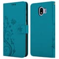Miniatyrbild 8 av 8: Samsung Galaxy J4 2018 Skal Fodral i blomdesign Mobilskydd Case Cover med magnetisk stängning, ståfunktion och kortplatser