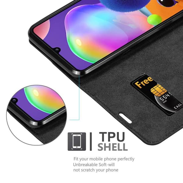 Lommebokdeksel til Samsung Galaxy A31 Deksel med magnetisk lukking, stativfunksjon og kortlomme