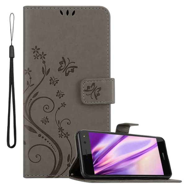 Huawei Y5 2017 / Y6 2017 Suojakotelo Suojakuori Lompakkokotelo Matkapuhelinkotelo Kukat jossa on magneettisuljenta, jalusta-toiminto ja korttipaikat