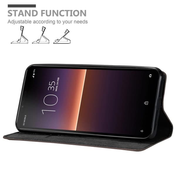 Sony Xperia 10 II Fodral Skal Plånboksfodral Case med magnetisk stängning, ståfunktion och kortficka