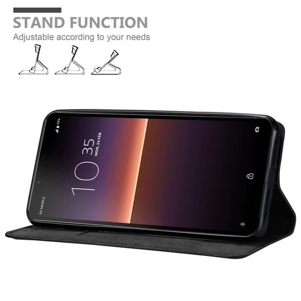 Sony Xperia 10 II Fodral Skal Plånboksfodral Case med magnetisk stängning, ståfunktion och kortficka