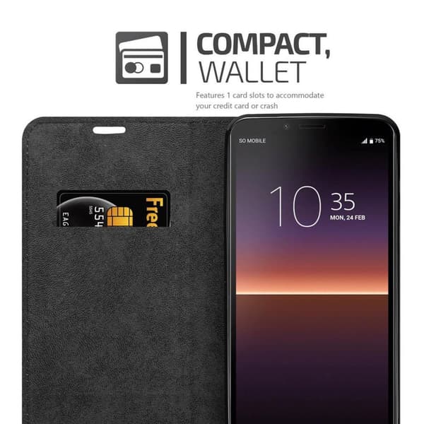 Sony Xperia 10 II Fodral Skal Plånboksfodral Case med magnetisk stängning, ståfunktion och kortficka