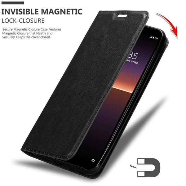 Sony Xperia 10 II Fodral Skal Plånboksfodral Case med magnetisk stängning, ståfunktion och kortficka