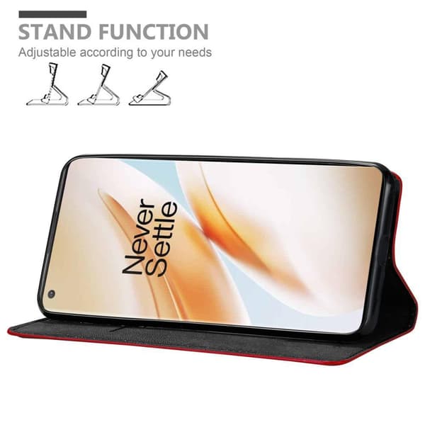 Lommebokdeksel til OnePlus 8 PRO Deksel med magnetisk lukking, stativfunksjon og kortlomme