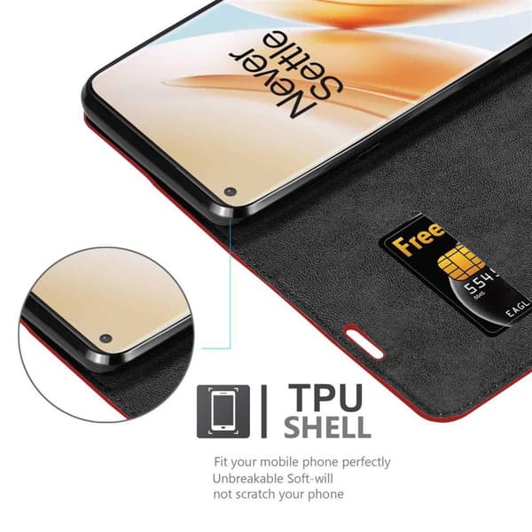 Lommebokdeksel til OnePlus 8 PRO Deksel med magnetisk lukking, stativfunksjon og kortlomme