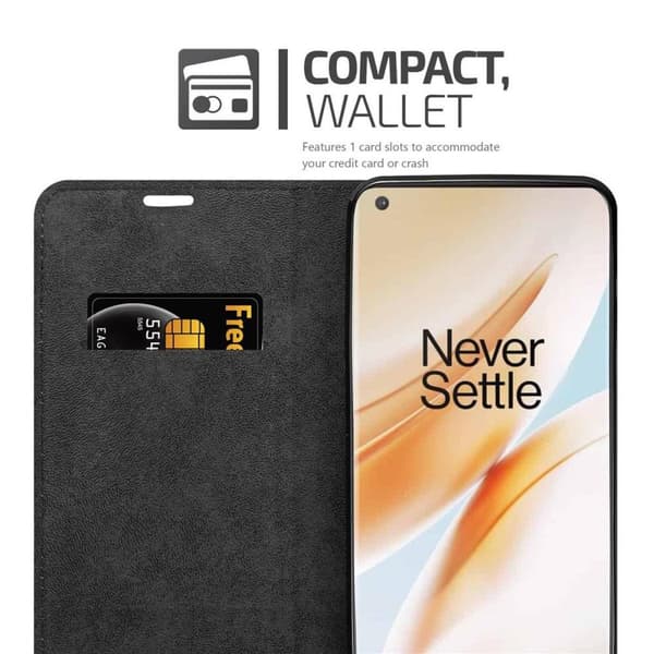 OnePlus 8 PRO Fodral Skal Plånboksfodral Case med magnetisk stängning, ståfunktion och kortficka