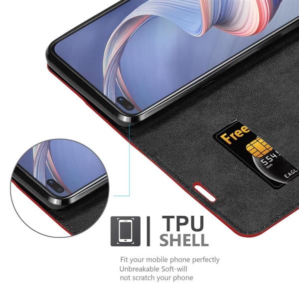 Oppo A92s Suojakotelo Suojakuori Lompakkokotelo Matkapuhelinkotelo jossa magneettisuljenta, jalusta-toiminto ja korttitasku