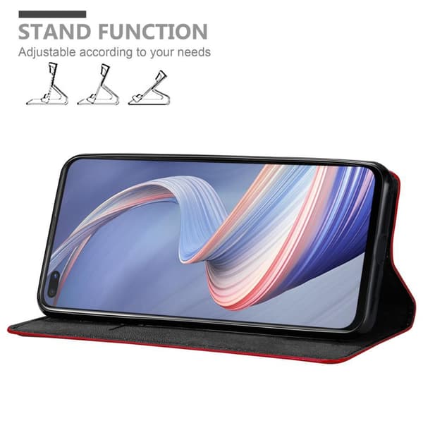 Oppo A92s Suojakotelo Suojakuori Lompakkokotelo Matkapuhelinkotelo jossa magneettisuljenta, jalusta-toiminto ja korttitasku